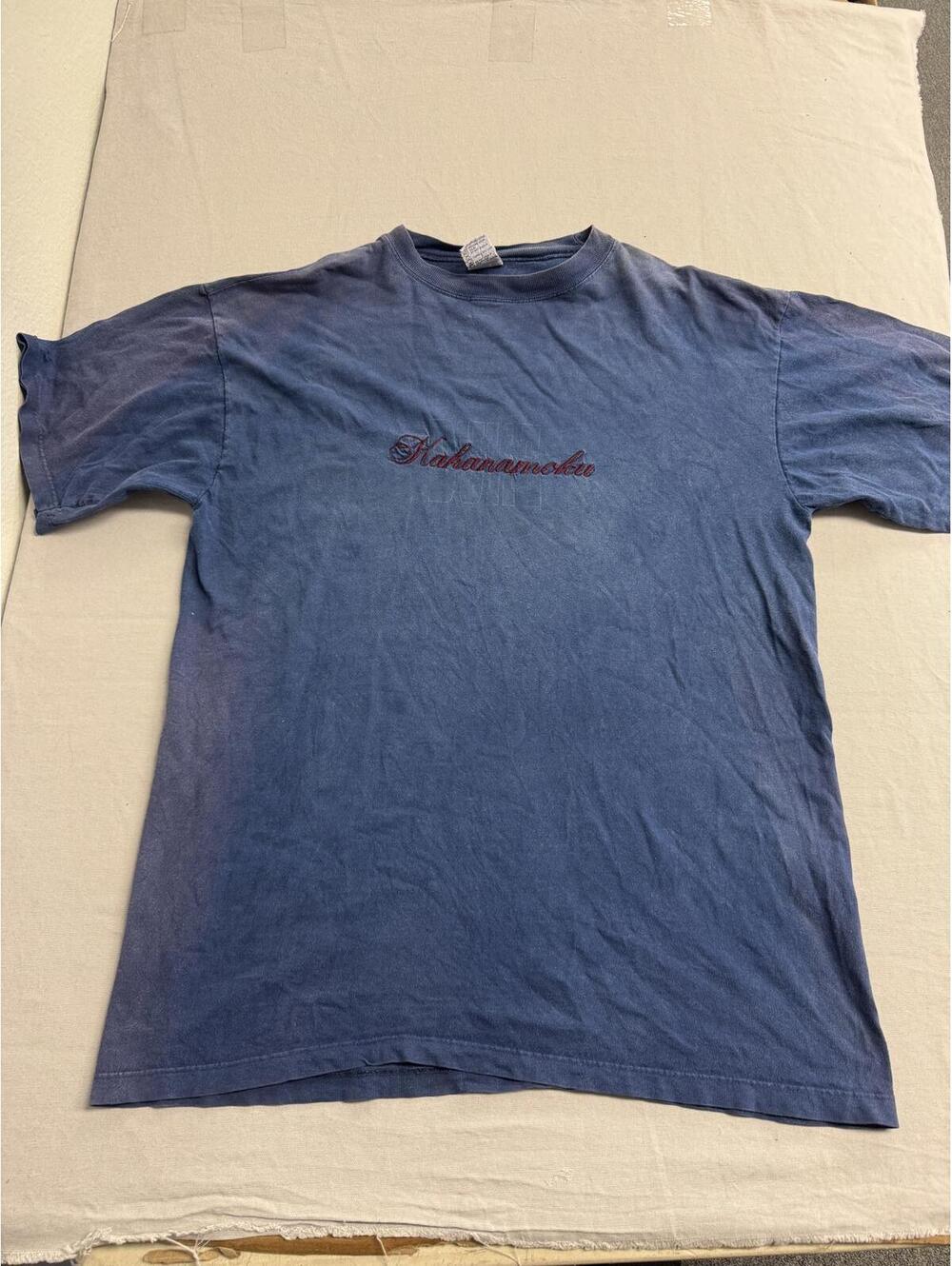 Vintage 90s Duke Kahanamoku T-shirt Navy Sun Faded - L